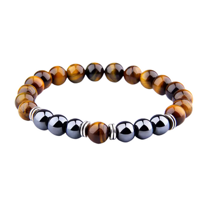Tiger Eye & Hematite Bracelet, front view
